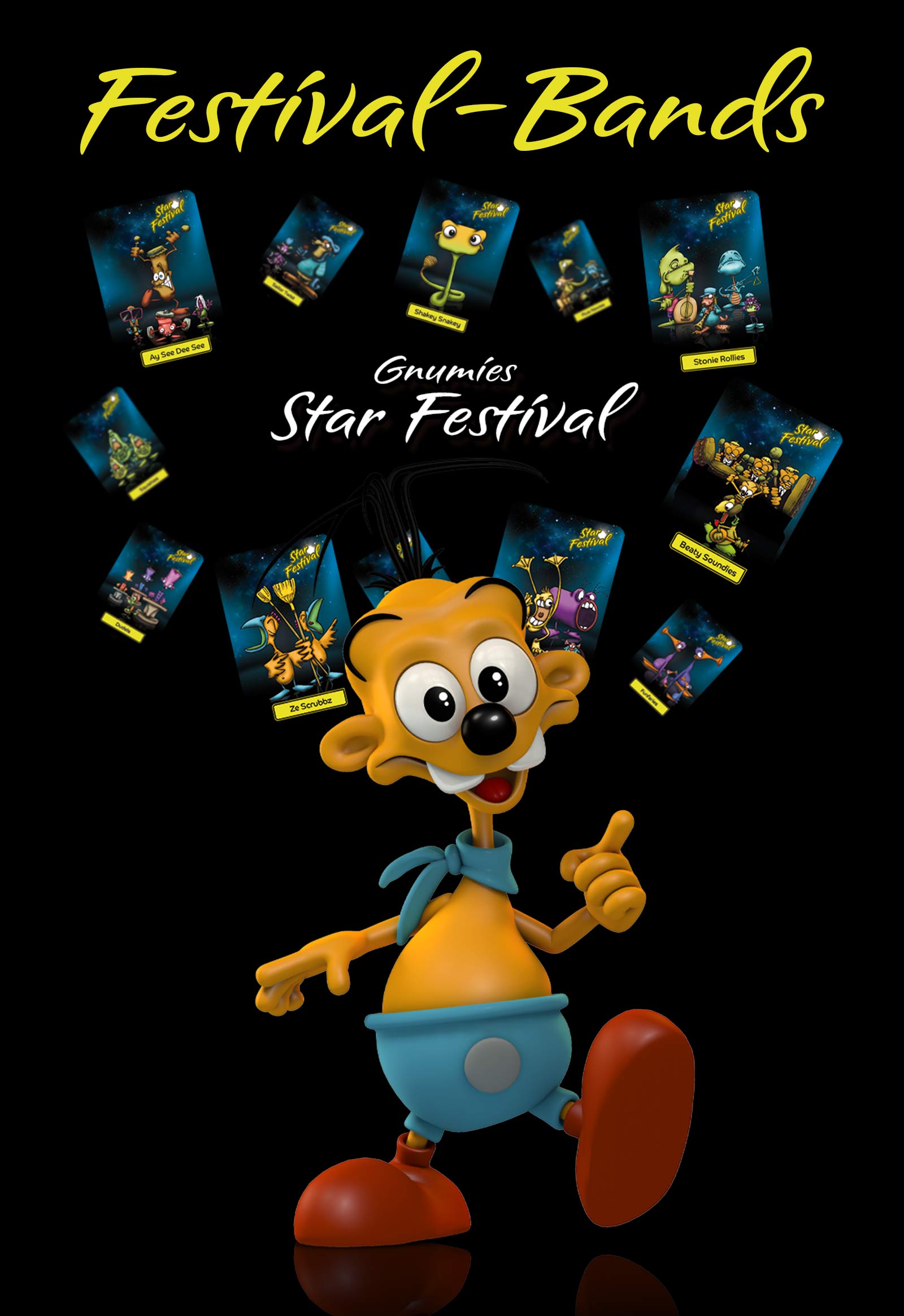 Gnumies Star Festival board game the bands
